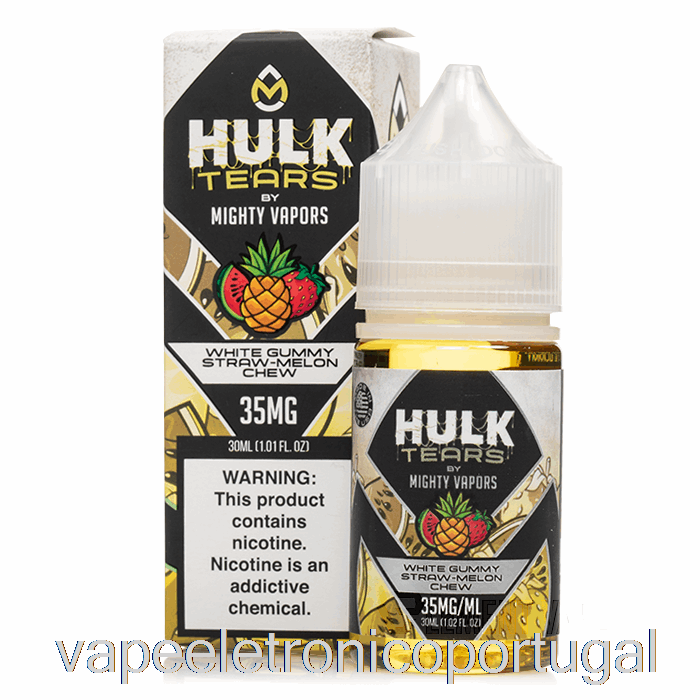 Vape Eletronico Goma Branca Palha Melão Mascar - Sais De Lágrimas De Hulk - 30ml 50mg